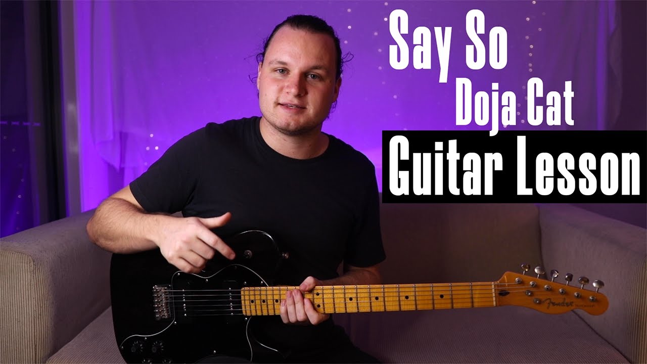 How To Play - Say So - Doja Cat - Guitar Lesson (Tutorial) + Guitar Solo!