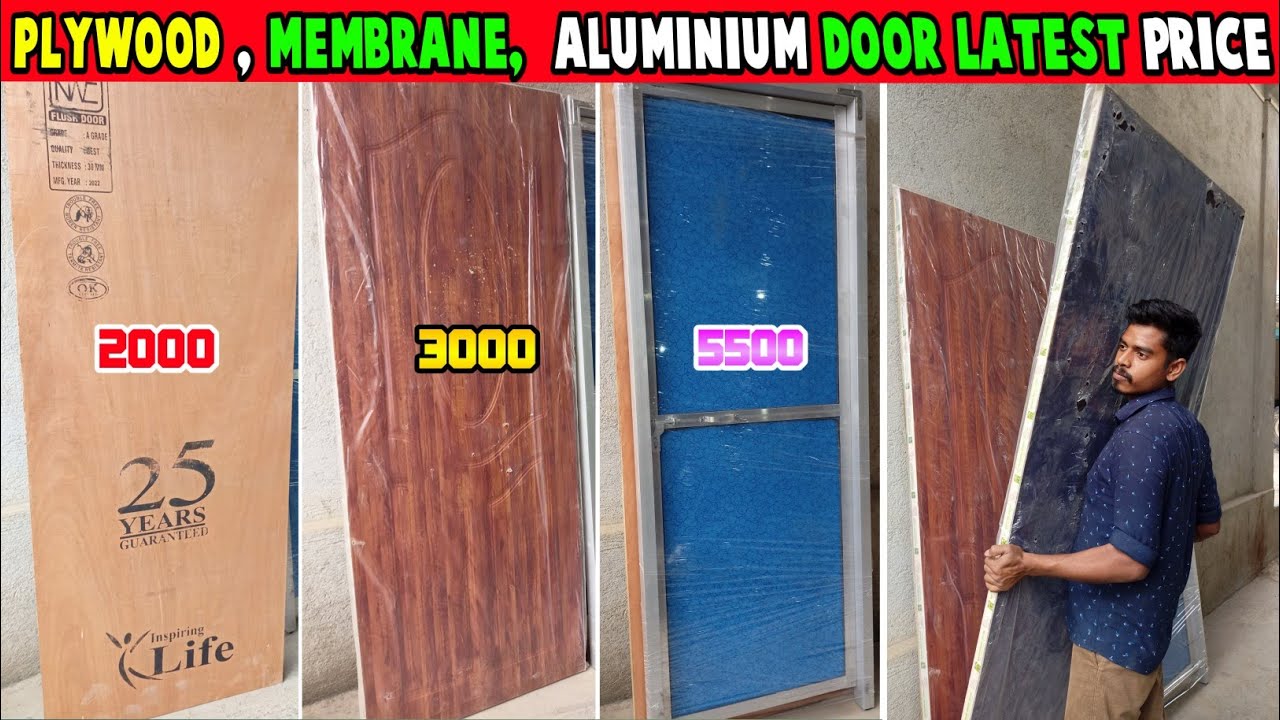 Plywood Door price |  Flush doors | Membrane Door & Aluminium Bathroom  Door price | Laminated Door