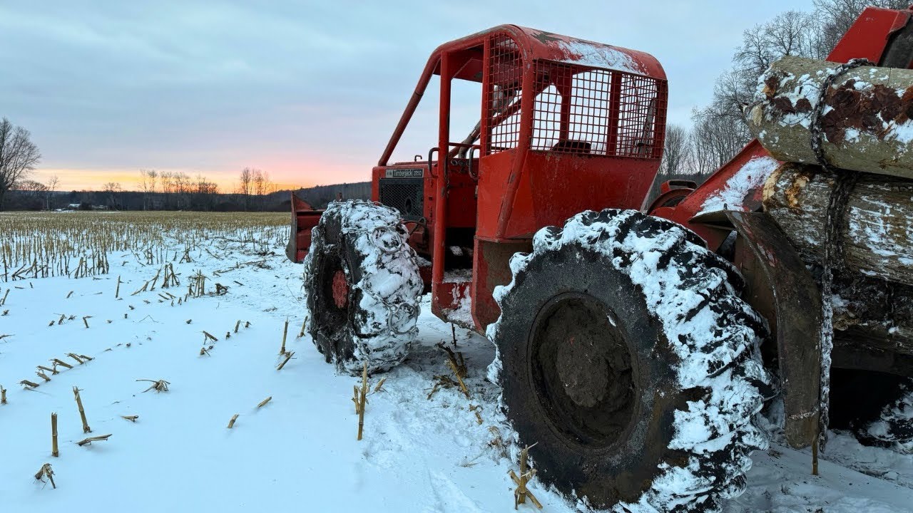 Full day with a logger! Winter style… in a swamp! 