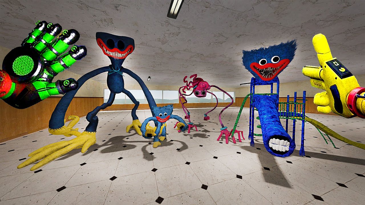 Surviving Mommy long legs,  Huggy & Huggy Nightmare & huggy slide Poppy Playtime | Garry's Mod