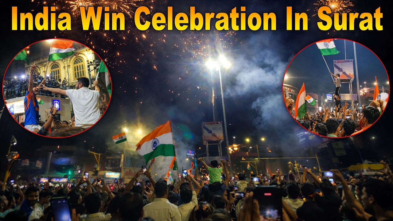 INDIA WON THE WORLD CUP : IND VS NZ Celebration In Surat #2026 #winindia VLOG 61