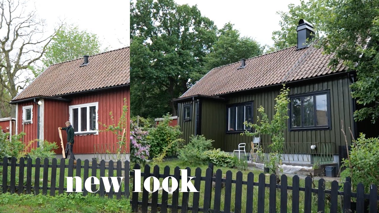 #39 House make-over done | Reused facade panels & linseed oil paint | Gardening with chickens