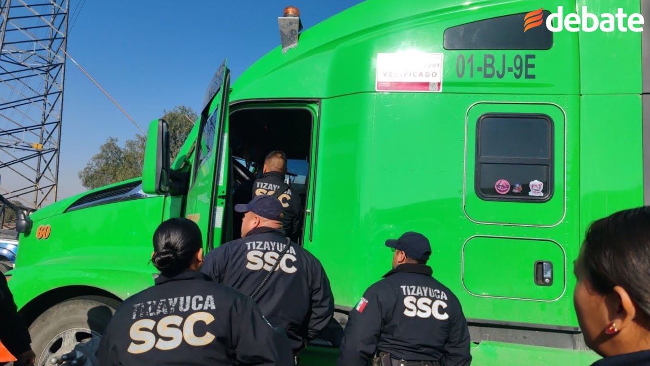Persecución de película en la México Pachuca termina con pipa robada asegurada