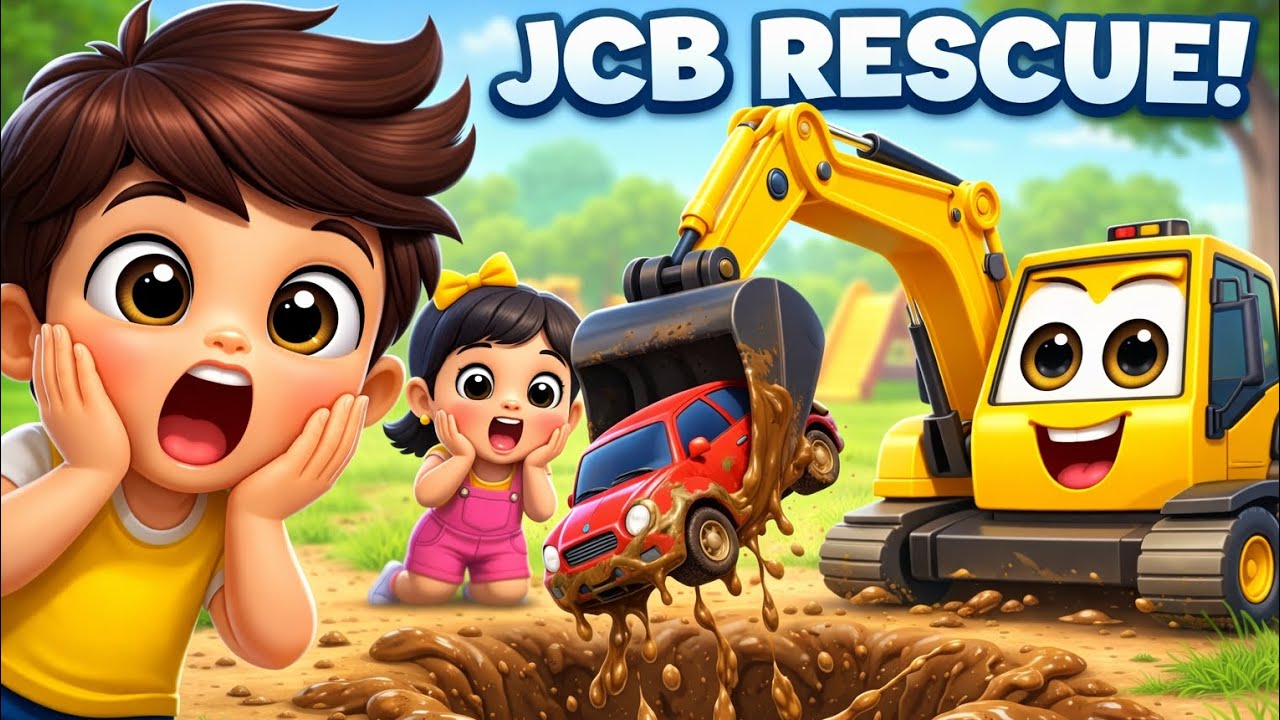 Toy JCB Rescue 🚜 | Chintu Bujji Toy Car Save | Kids Cartoon Toys | Bommala Badi