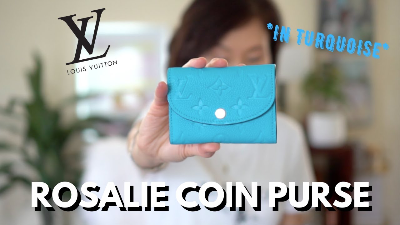 LOUIS VUITTON ROSALIE COIN PURSE | 🌟new TURQUOISE 💙Empreinte leather 🌟
