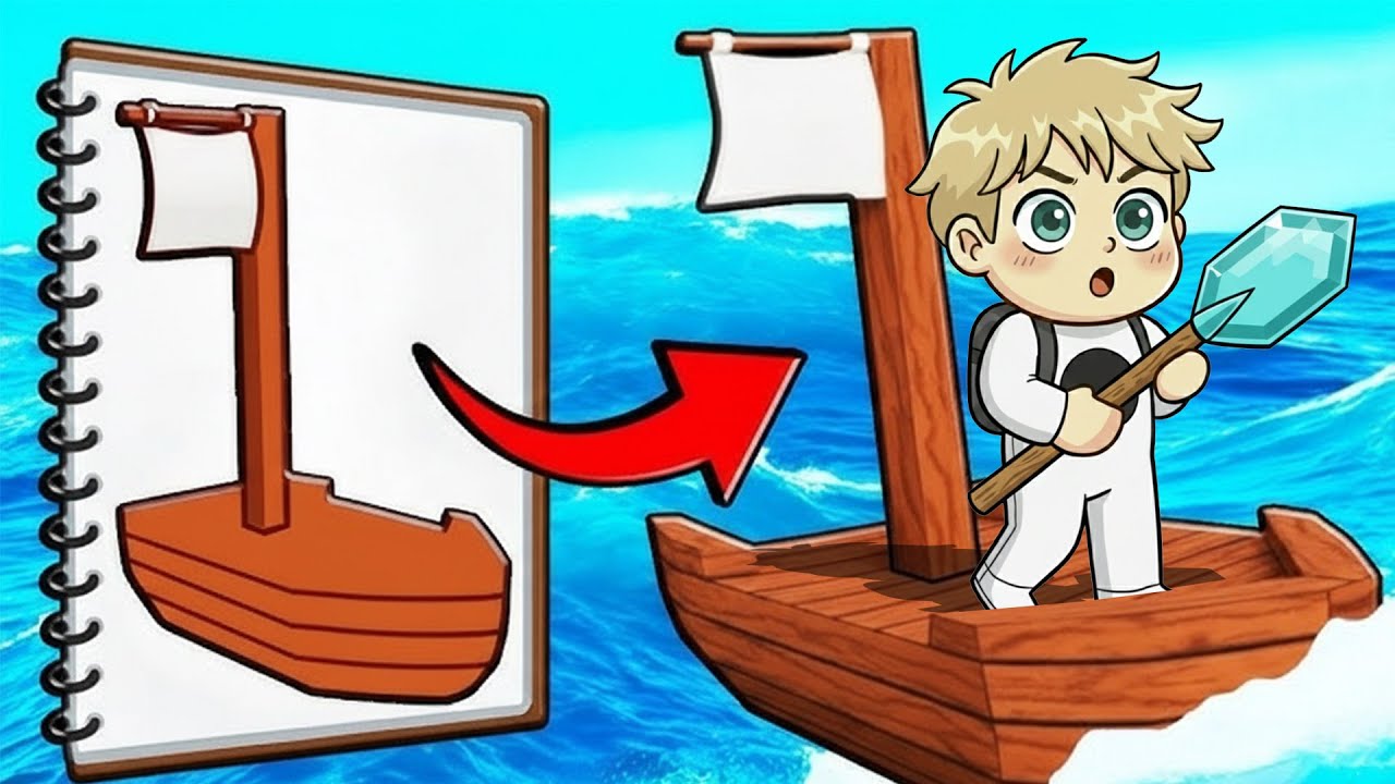 Roblox DRAW A BOAT to ESCAPE! 😨