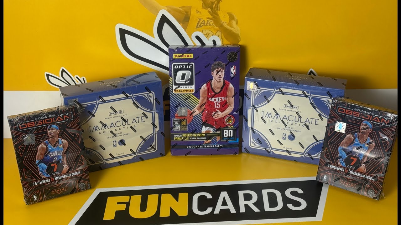 Funcards Breaks #714 PYP 2 x Immaculate Hobby Box 2 x Obsidian Hobby Box 1 x Optic Inter. 2024-25