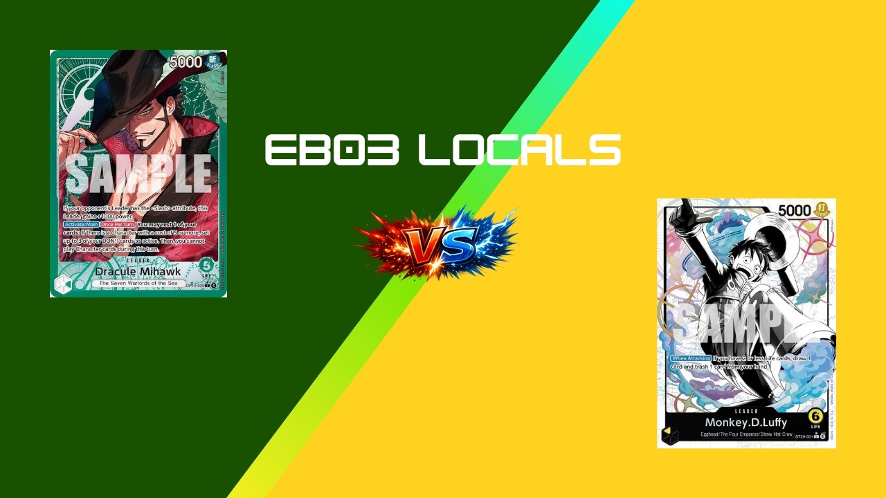 [EB03] OPTCG POV: Mihawk vs Yellow Luffy | Round 4 | Locals |