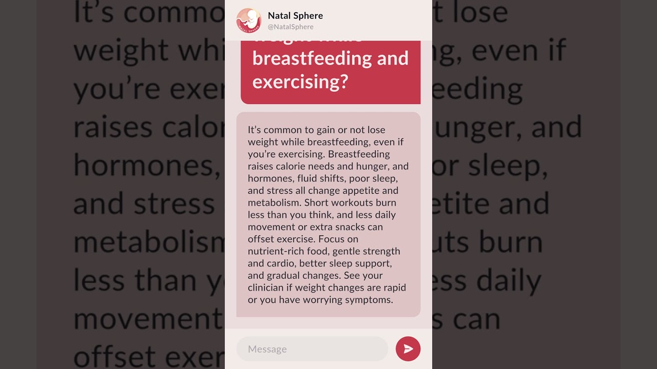 Why am I gaining weight while breastfeeding and exercising?