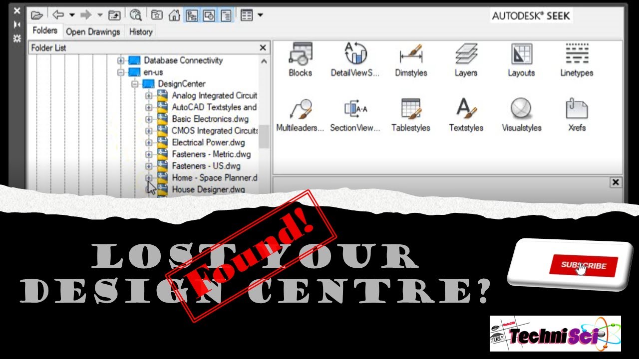 Can't find Design Centre In AutoCAD? | Never lose it again after watching this
