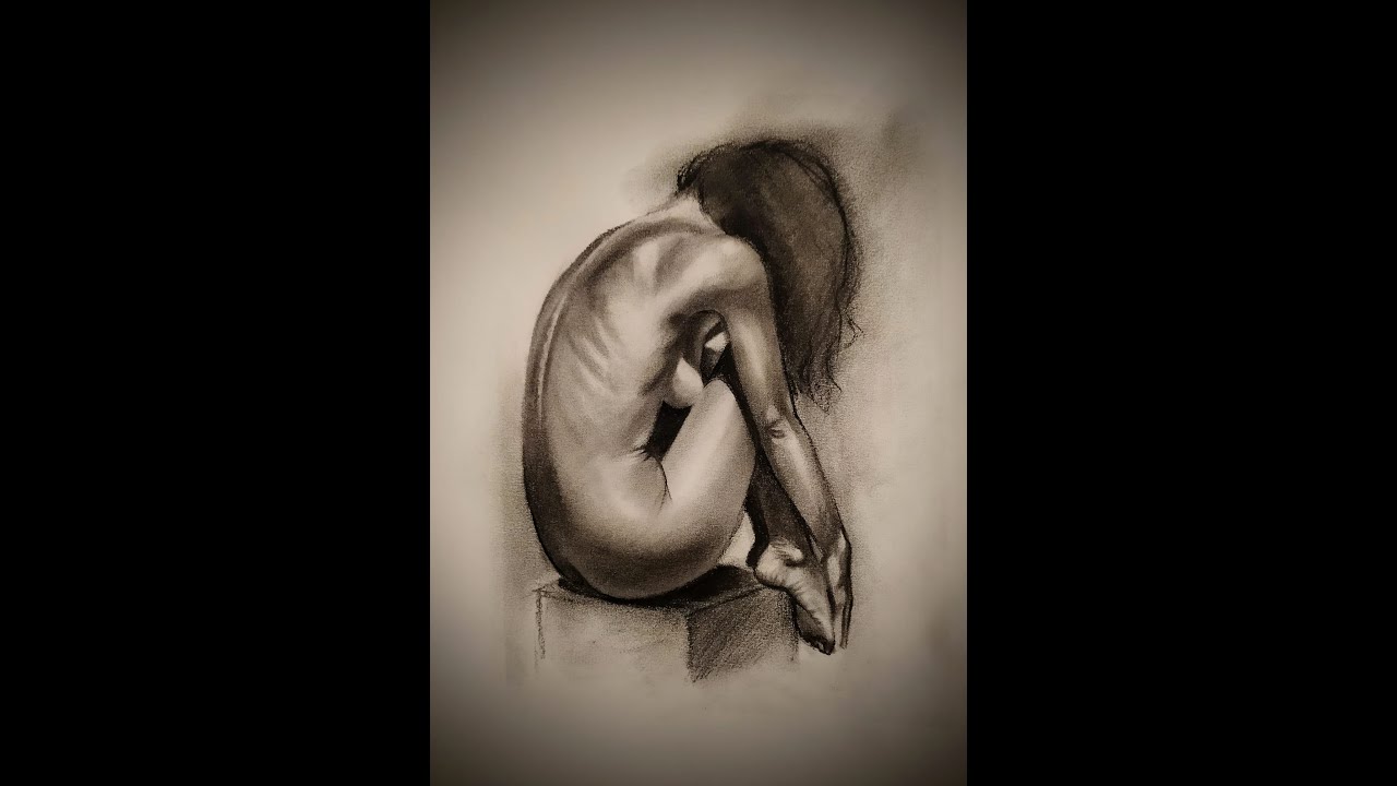nudo donna seduta - disegno tutorial (nude woman sitting - drawing tutorial)