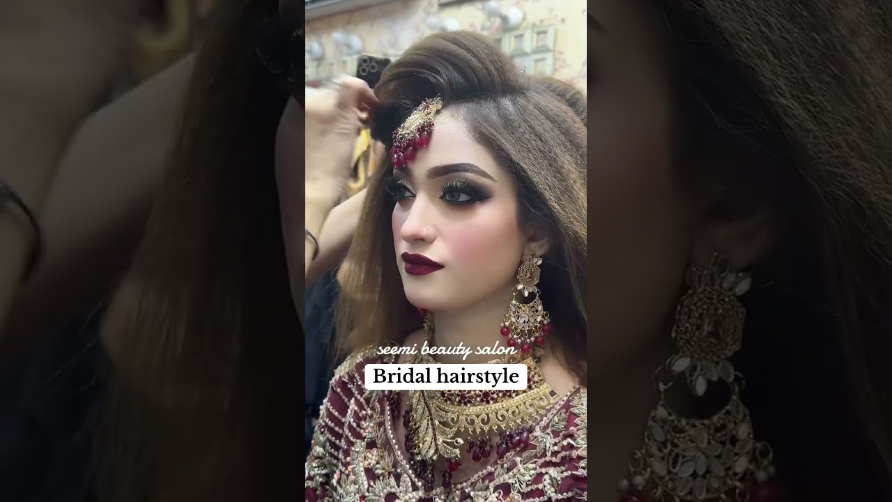 Bridal hairstyling tutorial | Seemi khan official #seemibeautysalon #bridalhairstyle