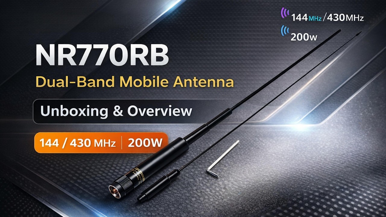Двухдиапазонная мобильная антенна NR770RB | Распаковка и обзор (144/430 МГц, 200 Вт)
