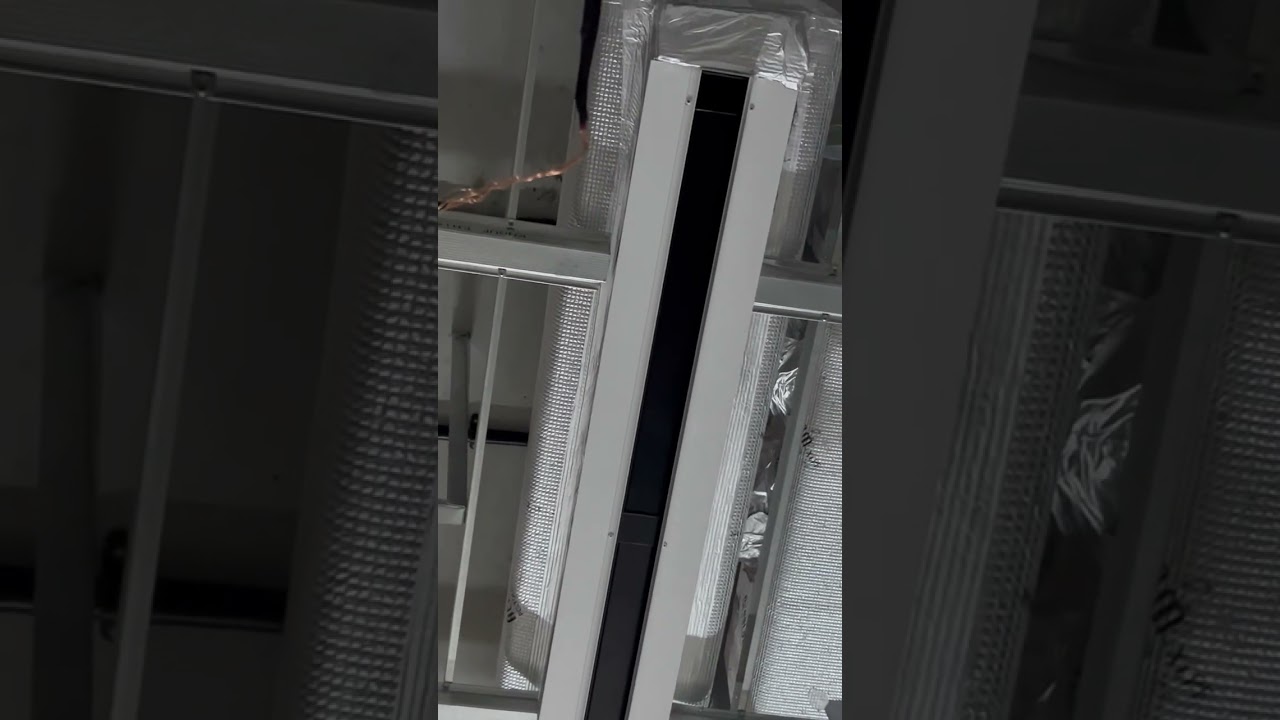 Flow bar diffuser installation inside the plenum box at Dubai Al barari #shorts #dubai