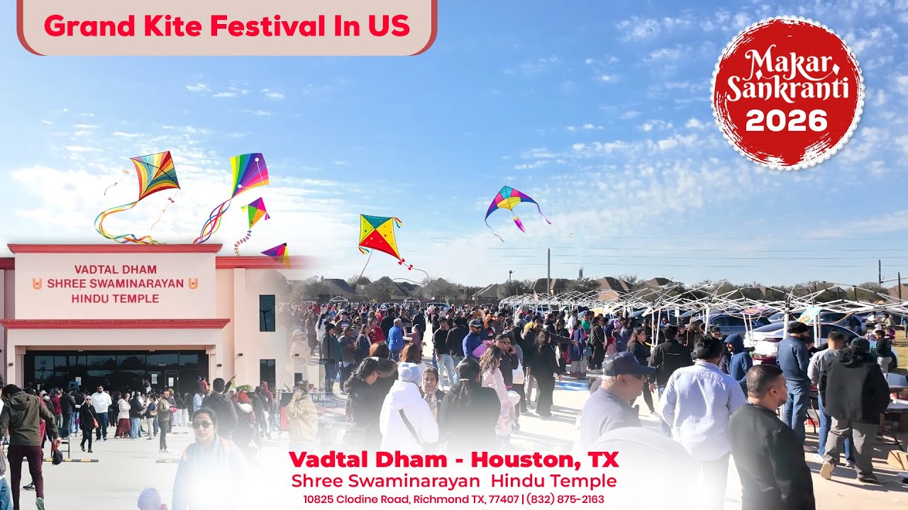 Kite Festival Highlights Vadtal Dham Houston USA... #kitefestival #vadtaldham #houston