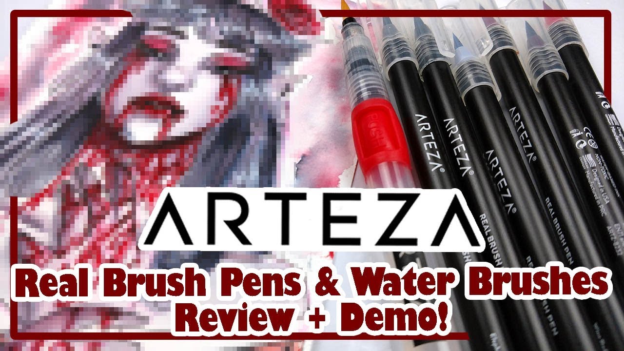 ARTEZA Real Brush Pens & Water Brushes ~ Review + Demo