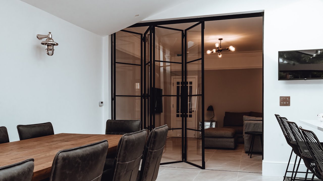 Internal Bifolding Doors &ndash; Black Steel Doors