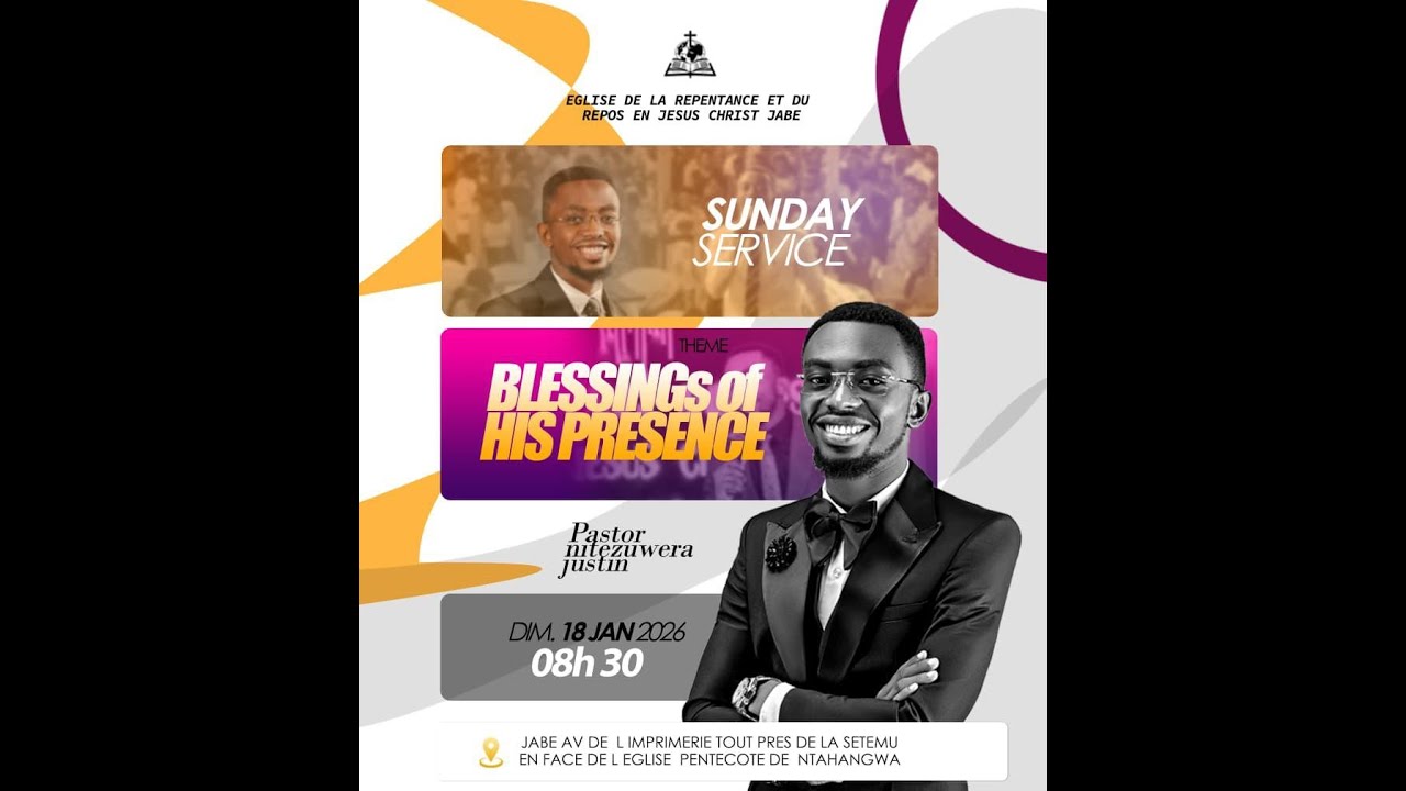 🔴 LIVE SERVICE SUNDAY 18/01/026 // THEME : BLESSINGS OF HIS PRESENCE// CULTE 2