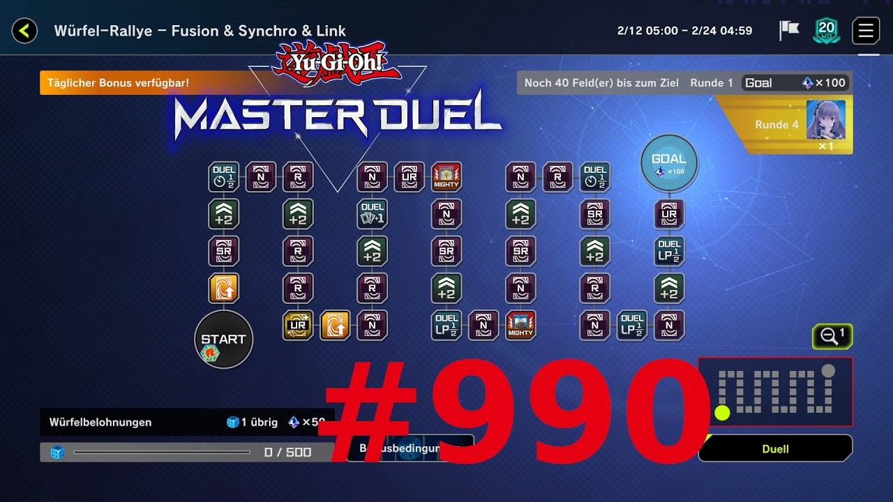 Würfel Rallye 3 Runde 7 | Let's Play Yu-Gi-Oh! Master Duel #990