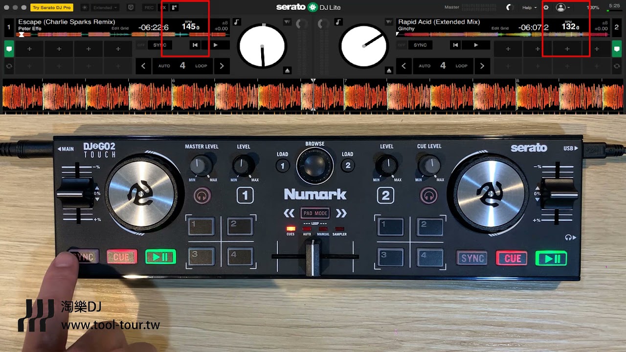 [淘兒音樂] Numark DJ2GO2 Touch DJ控制器操作說明