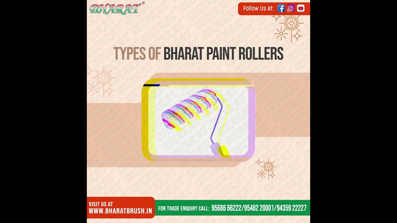 Our various types of Paint Rollers || BHARAT BRUSH International