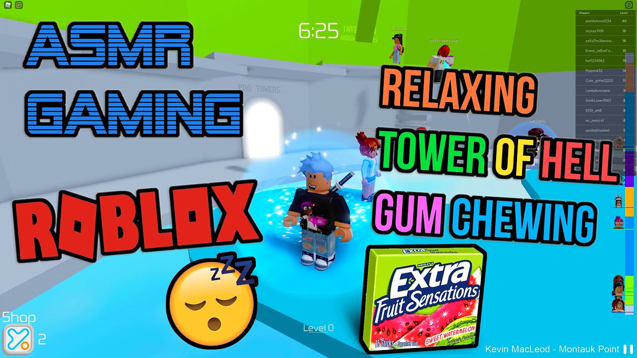 ASMR Gaming 😴 Roblox Tower of Hell Relaxing Gum Chewing 🎧🎮 Keyboard Sounds + Whispering 💤