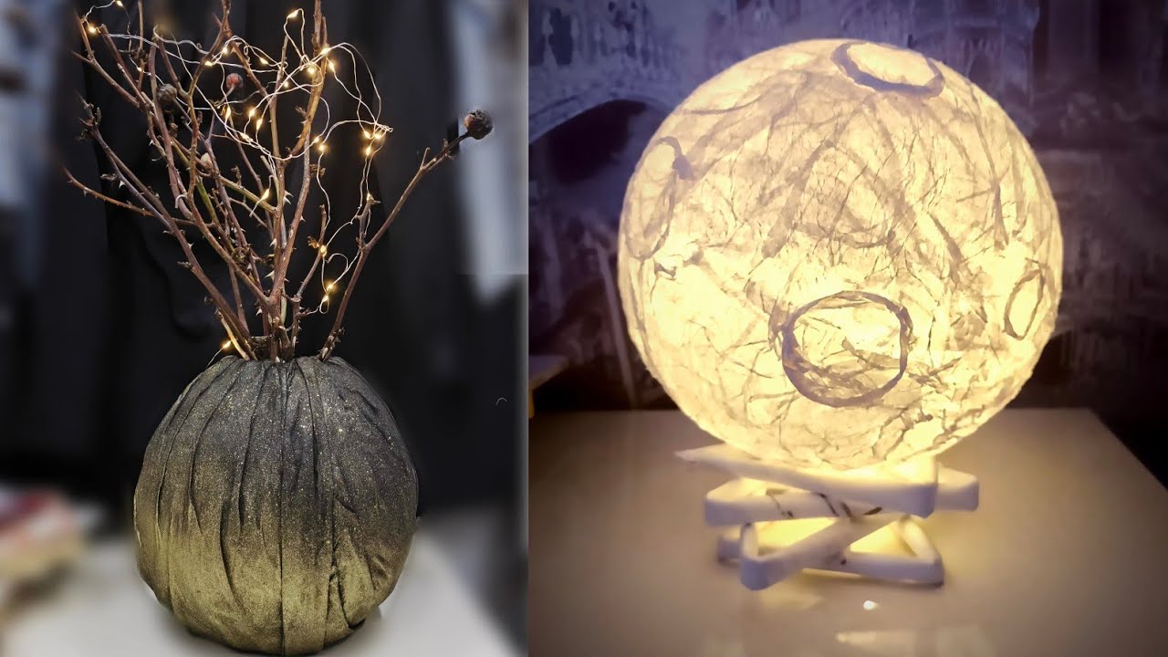 Dıy moon lamp & DİY vase decoration ideas | Easy Home Decor Ideas You Must Try!