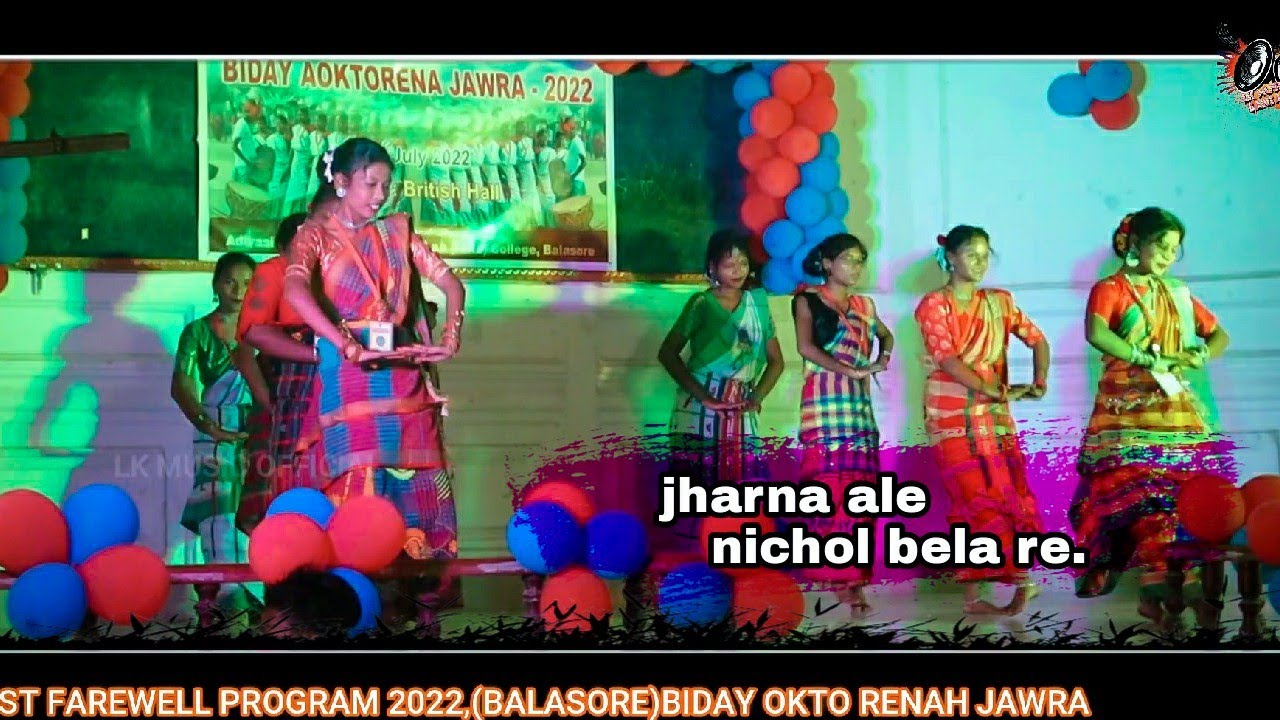 Jharna ale nichol bela re||santali cover stage dance video 2022 ||fm college at farewell program