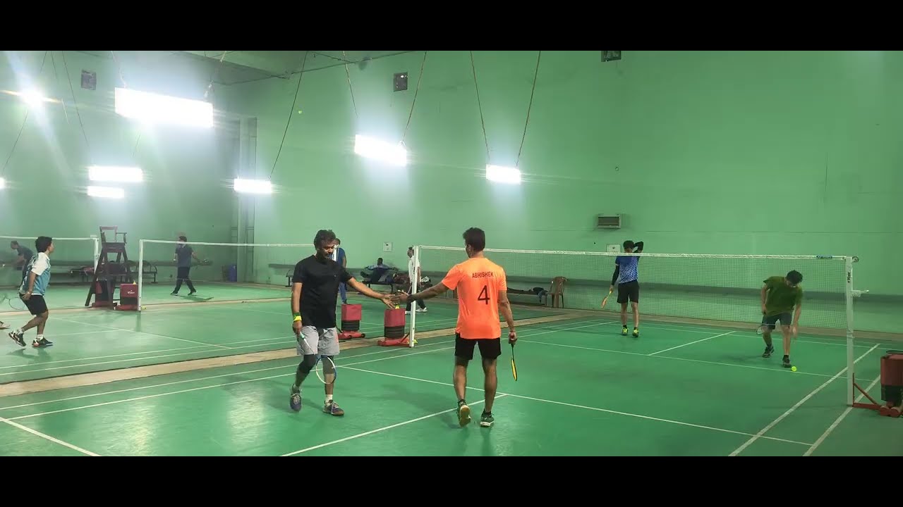(1165) Prof. R. Balasubramanian & Abhishek vs Arun & Akshay (Double Attack) Mens #badminton #doubles