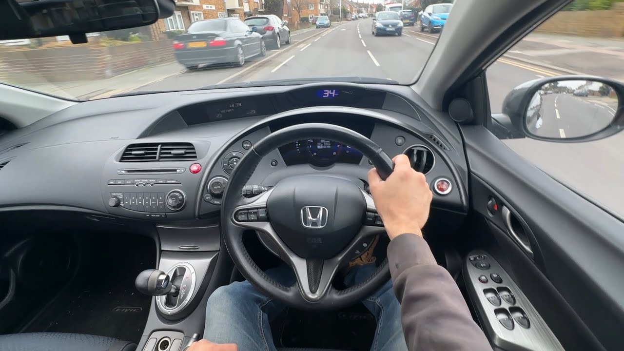 2009 Honda Civic 1.8 I-VTEC Automatic Mk8 POV Test Drive Review ASMR