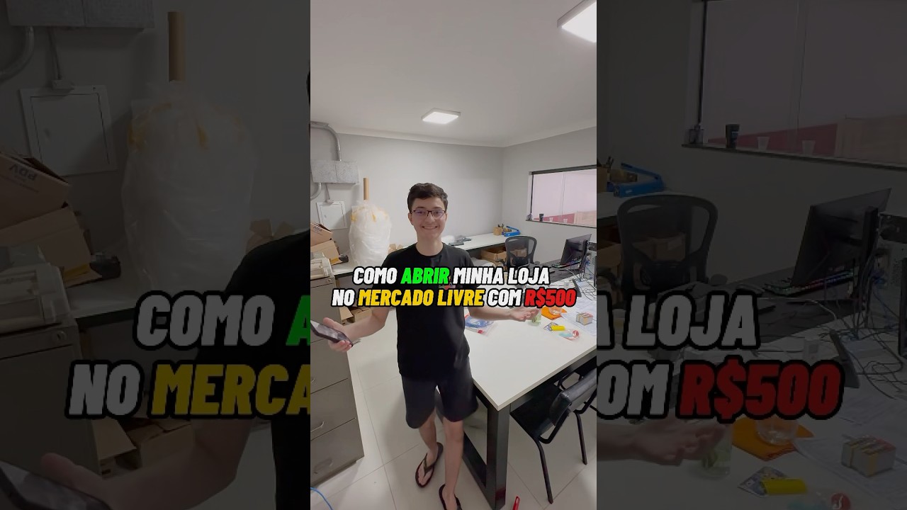 COMO ABRIR MINHA LOJA NO MERCADO LIVRE COM R$500 #empreendedorismo #marketingdigital #vendasonline