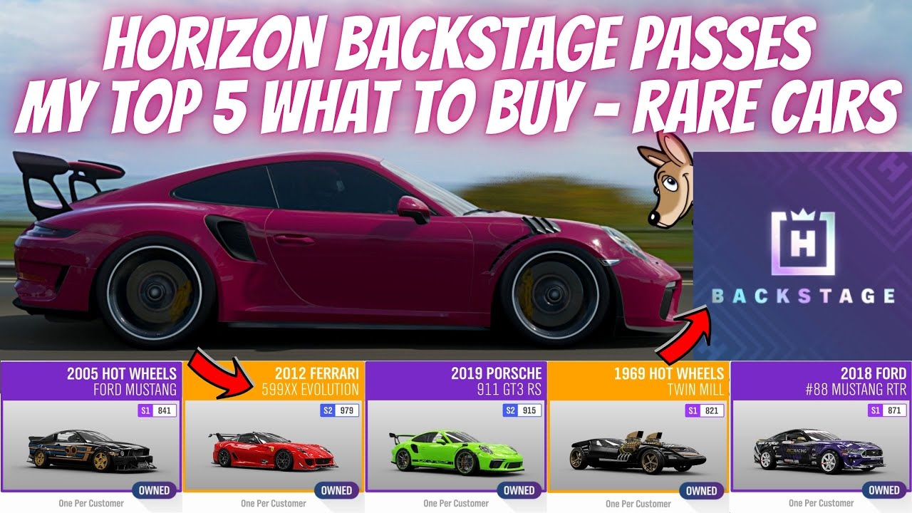 FORZA HORIZON 4 - 5 RARE CARS YOU NEED to BUY from HORIZON BACKSTAGE-MY TOP 5 RARE/exclusive cars!
