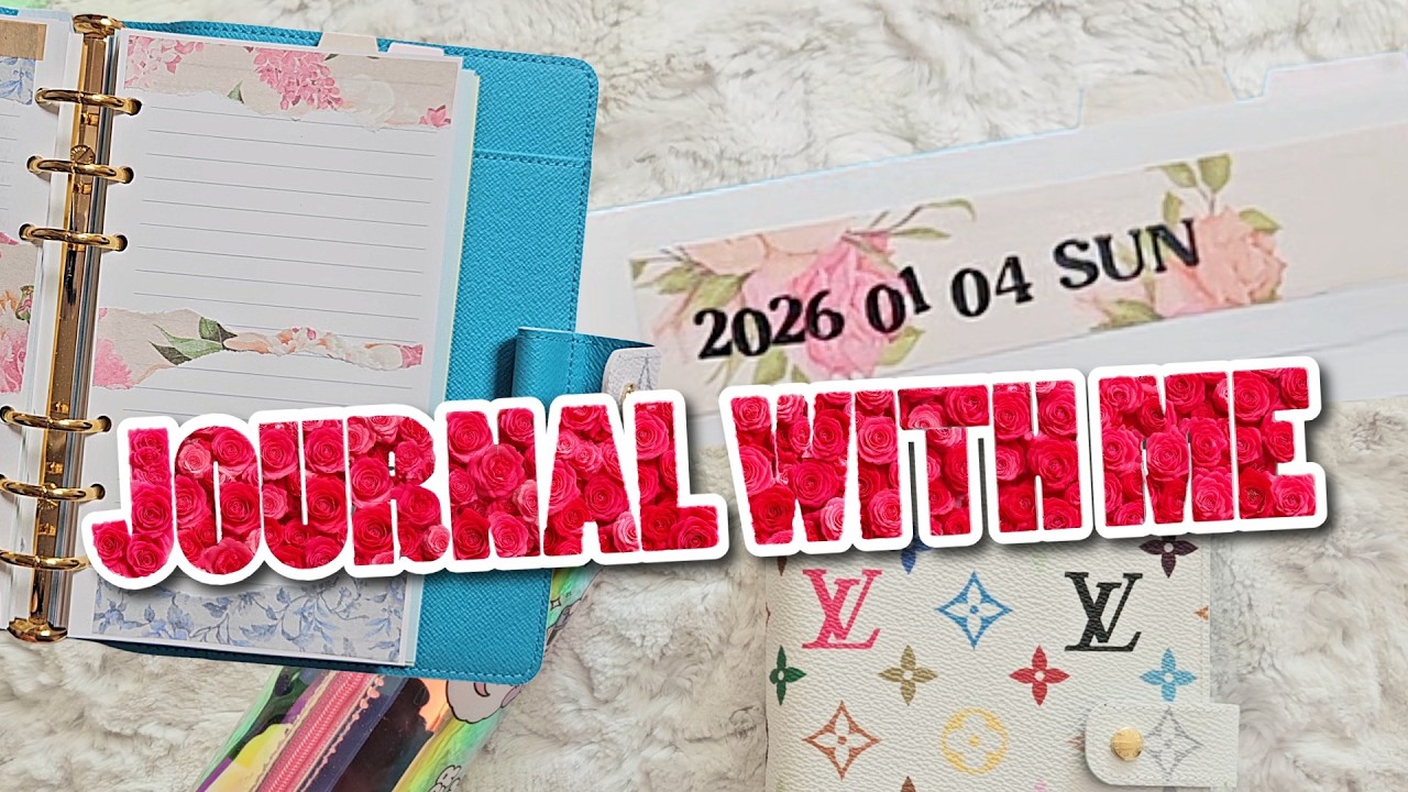 아기 자는 사이 밀린 다꾸하기💕루이비통다이어리❤️다빈치속지🖤다꾸asmr🩷종이바스락소리🌿Journal with me💕LVdiary🖤