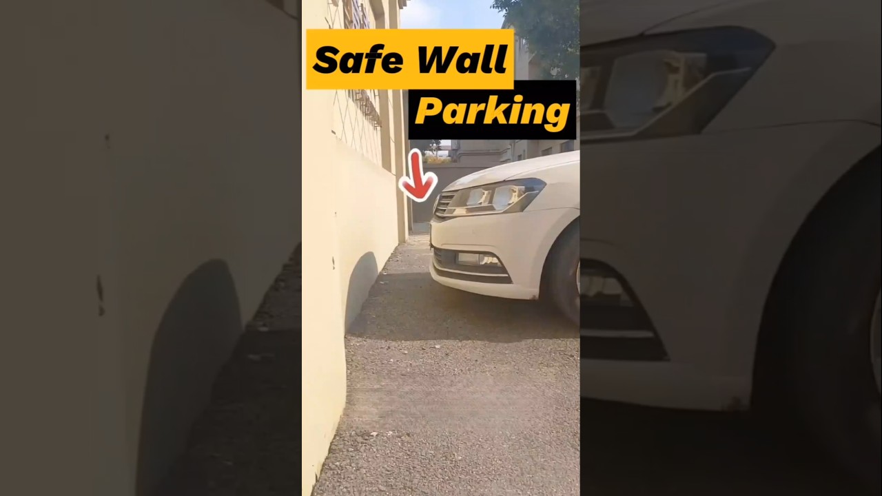 Techniques for Determining the Distance Between the Car&rsquo;s Front and a Wall #cardrivingtips #shorts