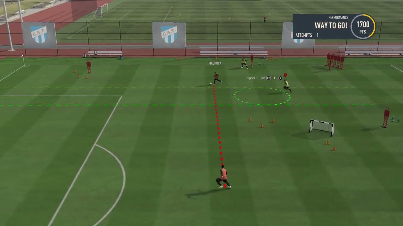 FIFA 23 run and block  drill 