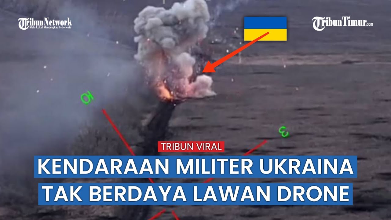 Drone BT-40 Rusia Berulah Lagi! Hantam Habis Kendaraan Militer Ukraina