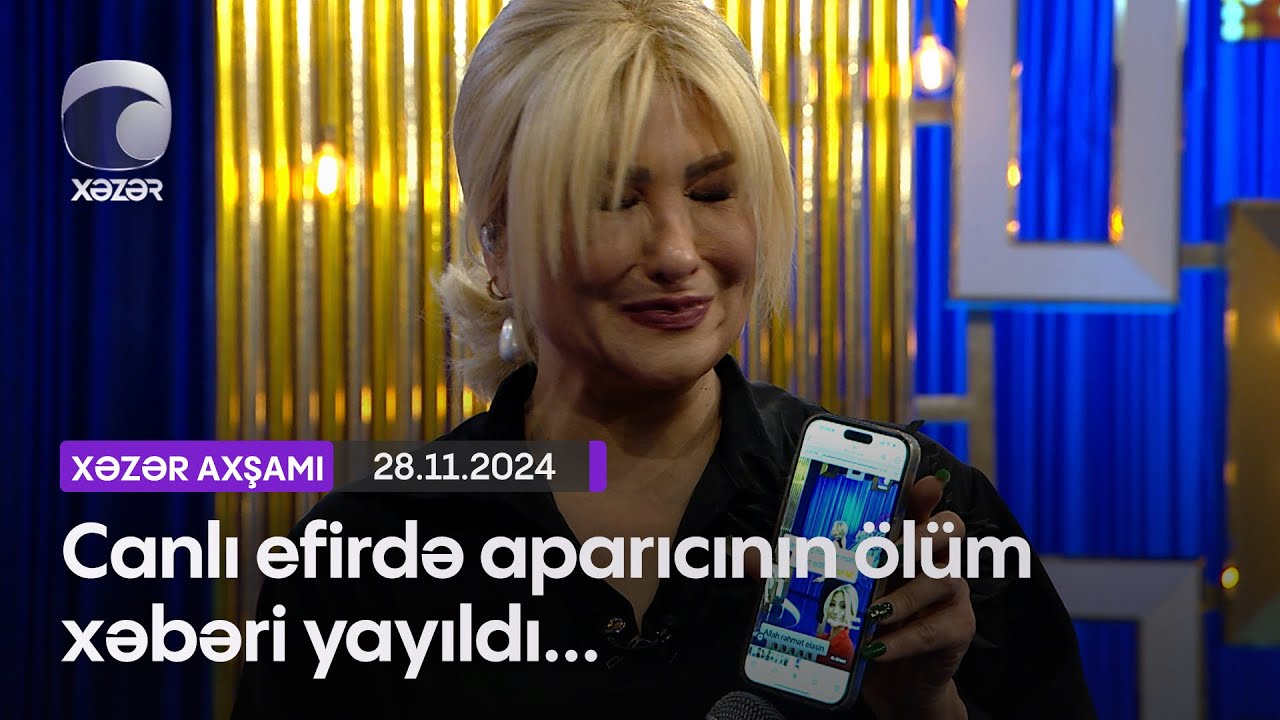 Canlı efirdə aparıcının &ouml;l&uuml;m xəbəri yayıldı...