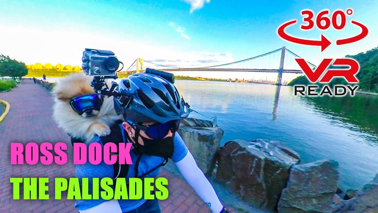 Cycling NJ VR 360° THE PALISADES - ROSS DOCK GWB NJ | Biking Cycling New Jersey