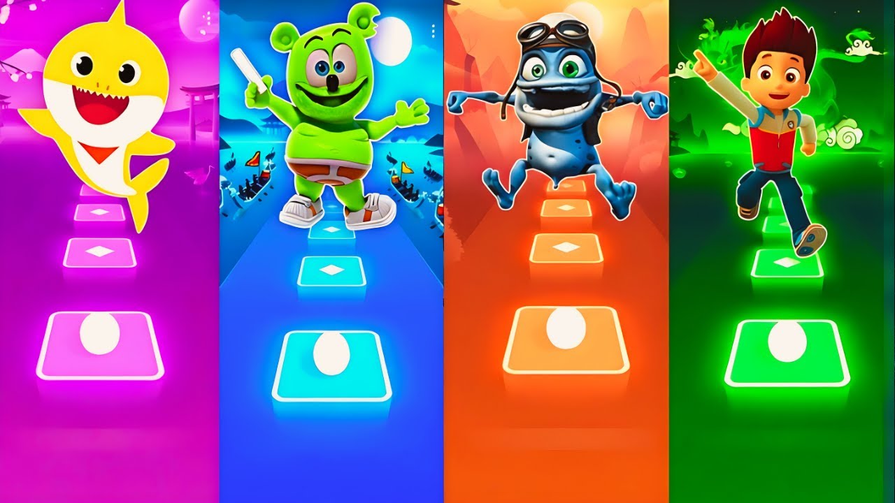 Tiles Hop - Baby Shark vs Gummy Bear vs Crazy Frog Vs Paw Patrol