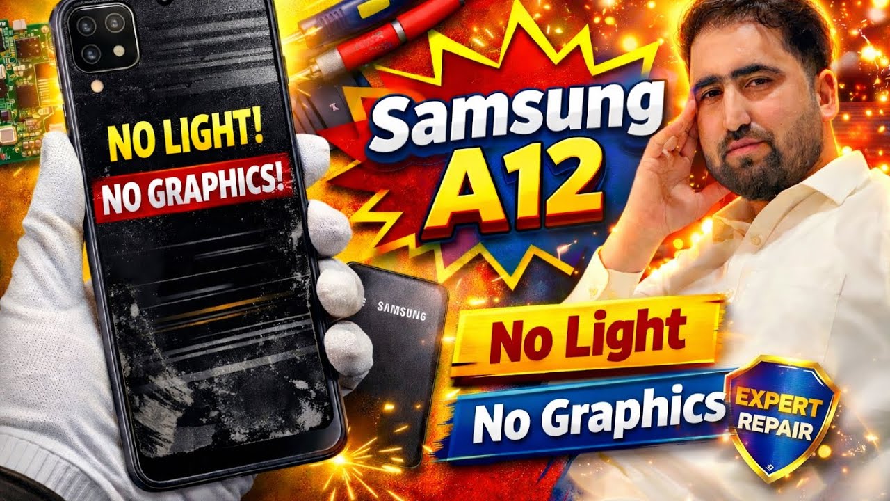 Samsung a12 no light no ghraphic solution set by set