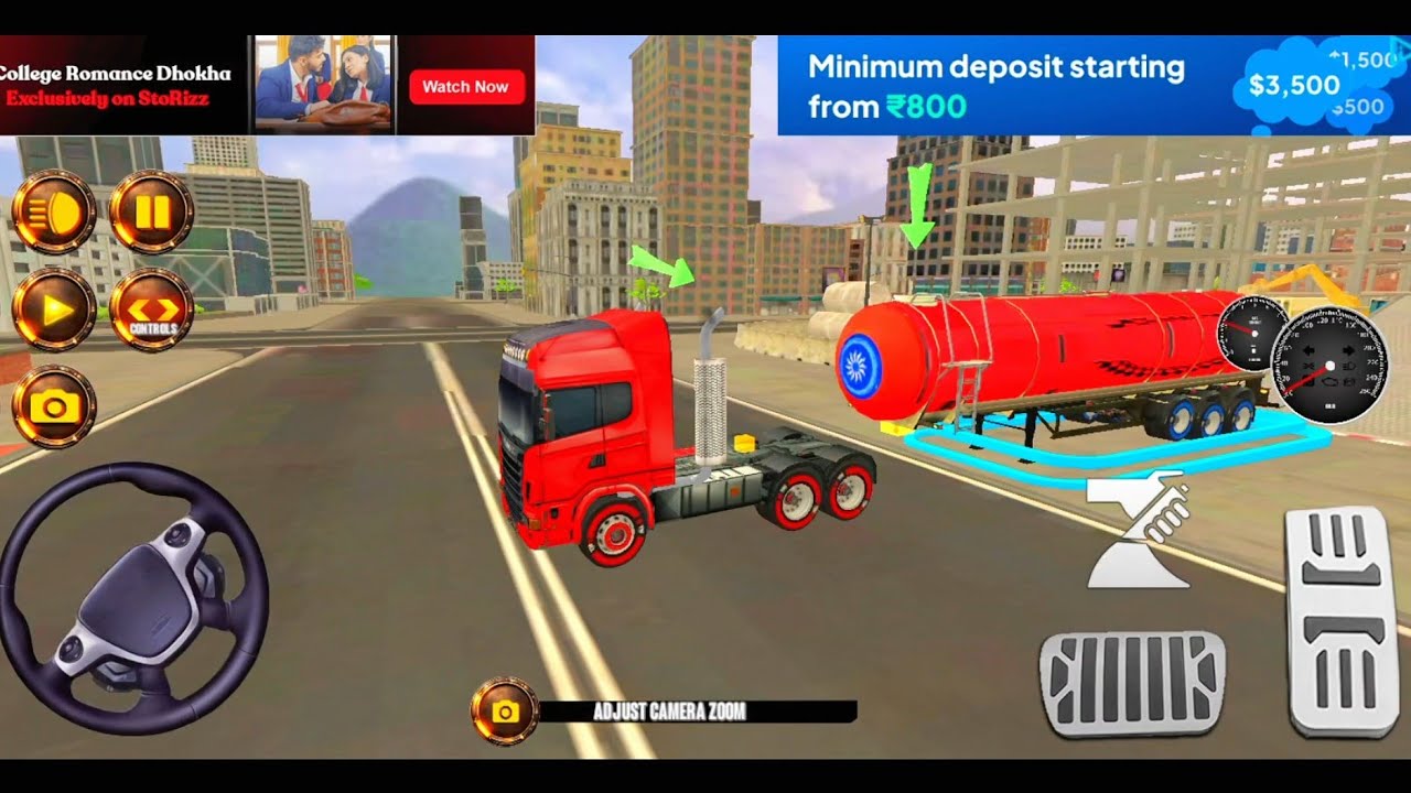 टैंकर ट्रक वाला गेम 🎮🎯{ Tanker Track games }#truck #gaming #gadiwalagame #india