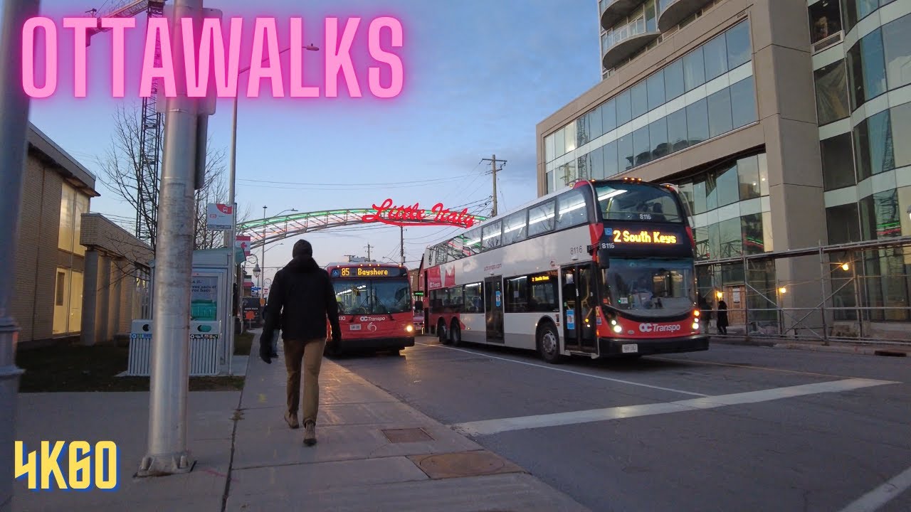 Walking Little Italy in 4K, Preston St from end to end - Virtual Ottawa Walking Tour - DJI Pocket 2