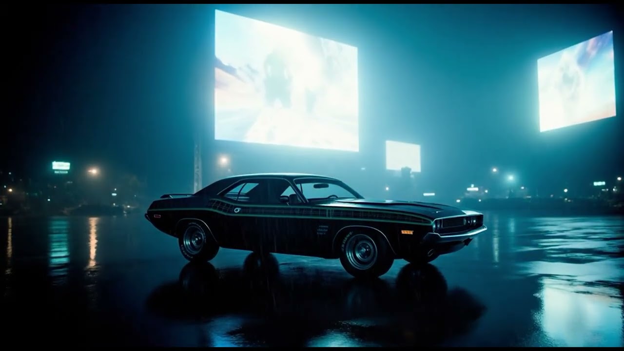 Retro Muscle Car Vibes | Rainy Night Aesthetic & Chill Beats