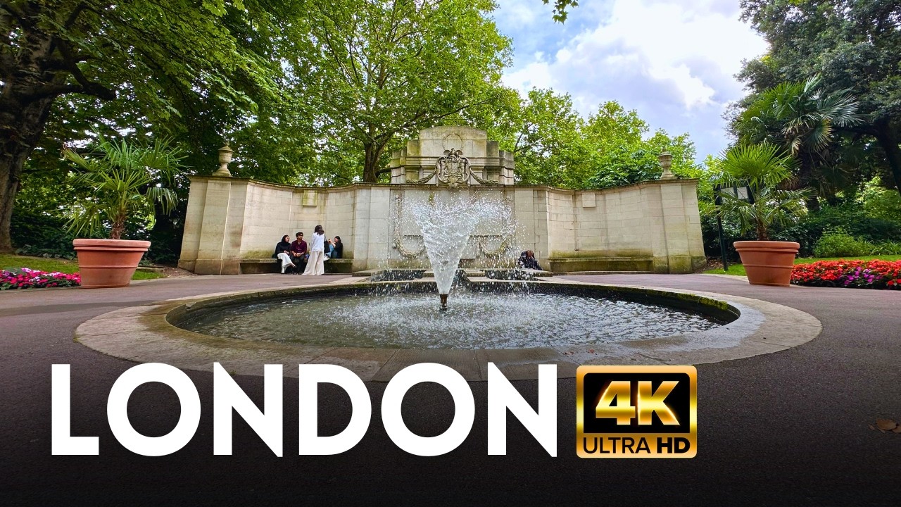 🇬🇧 London, UK: Victoria Embankment Gardens – Day Walk | 4K