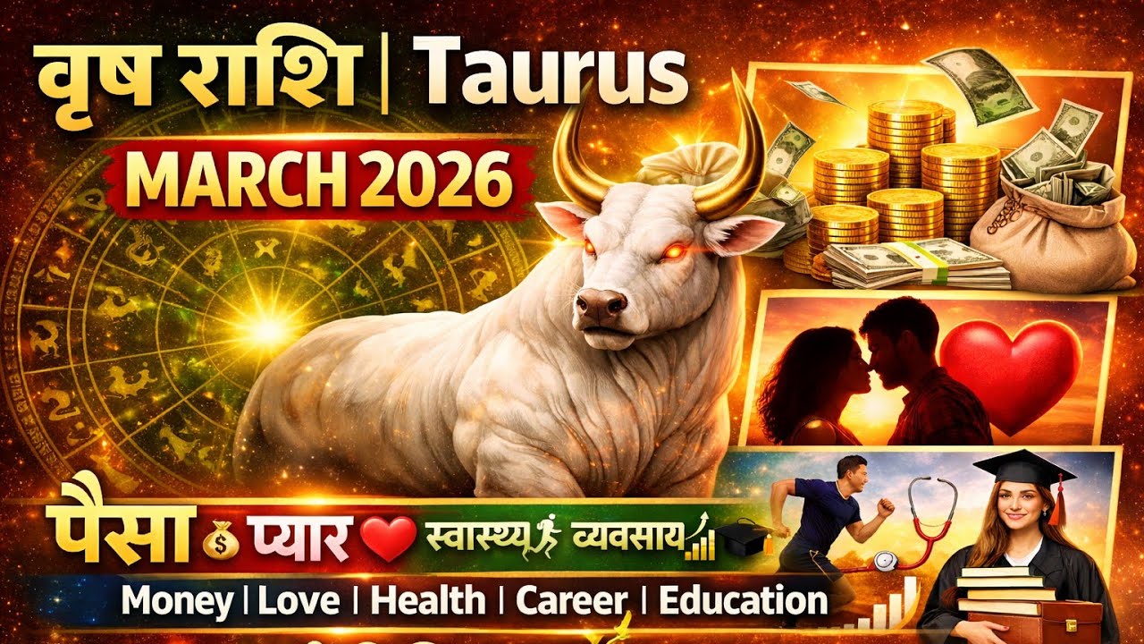 Taurus March 2026 Horoscope | वृष राशि भविष्यफल | Love, Money, Career, Health & Education, Monthly 