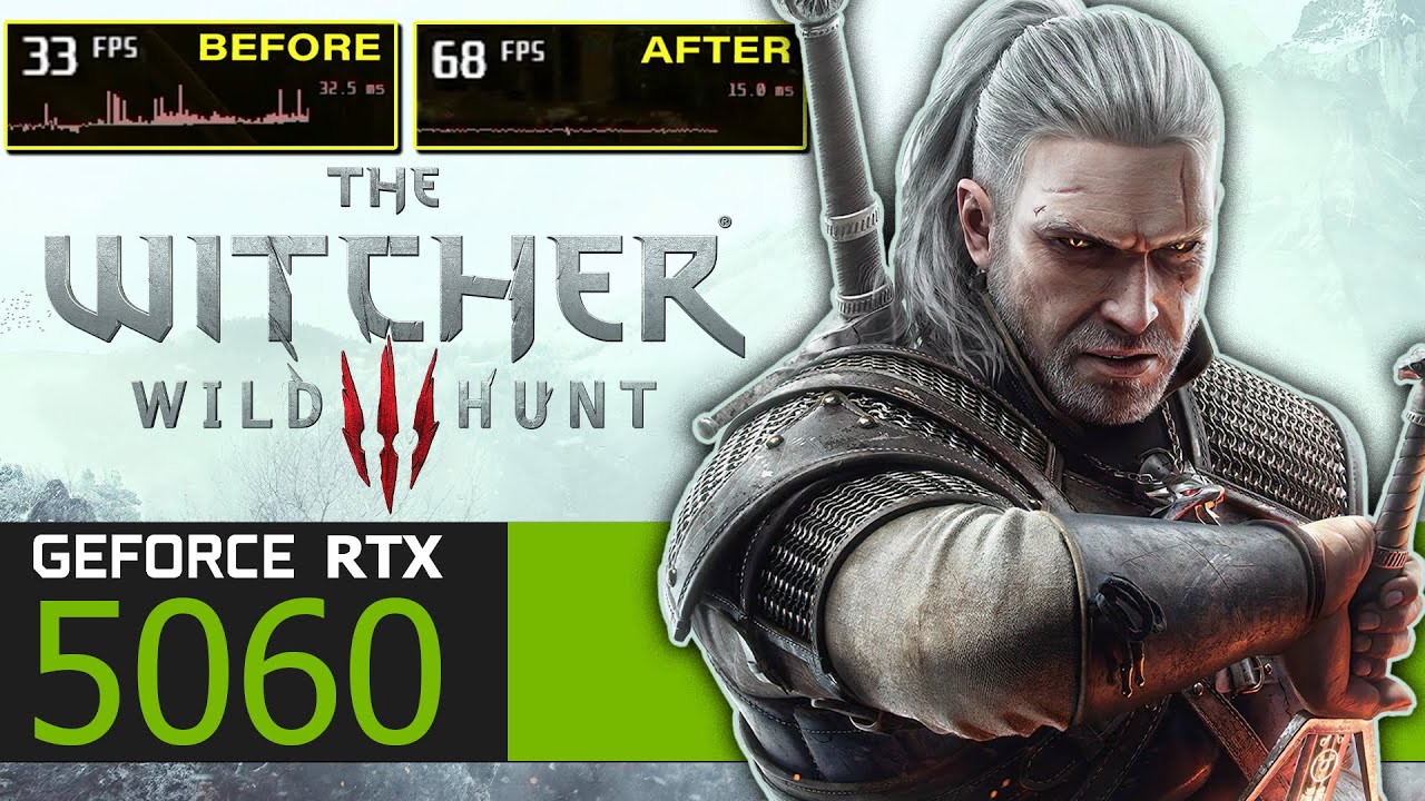Справится ли RTX 5060 с «Ведьмаком 3» с трассировкой лучей?! Достаточно ли 8 ГБ видеопамяти?