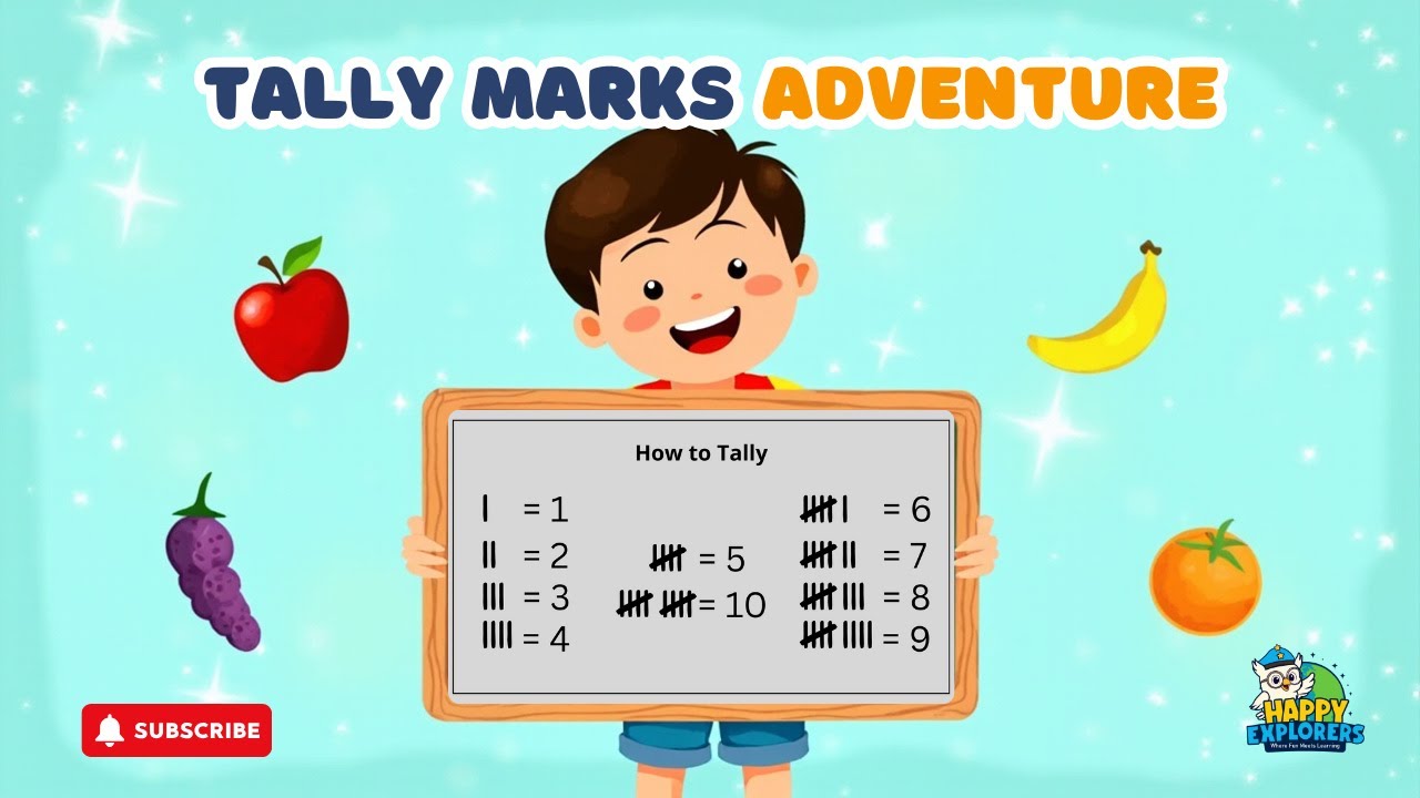 Tally Marks for Kids ✨ Learn to Count by 5s | Fun Math Adventure for Kids