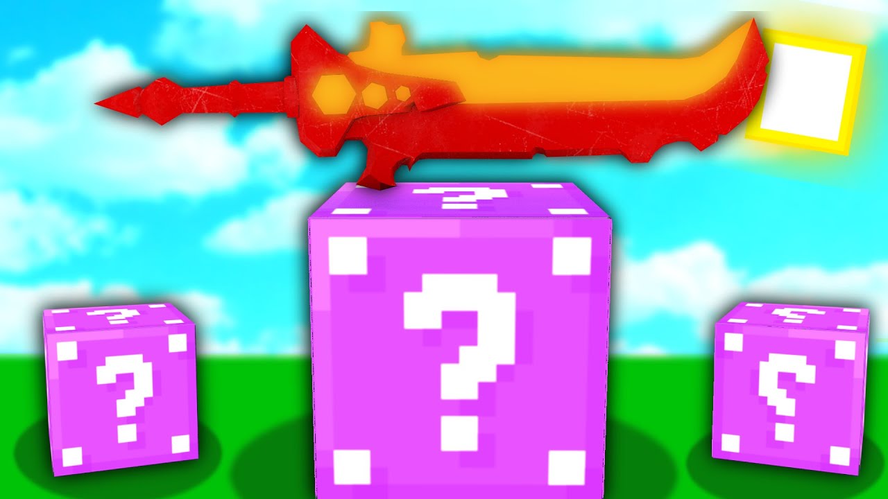 Игровой процесс Lucky Blocks Air Drops (Roblox Bedwars)