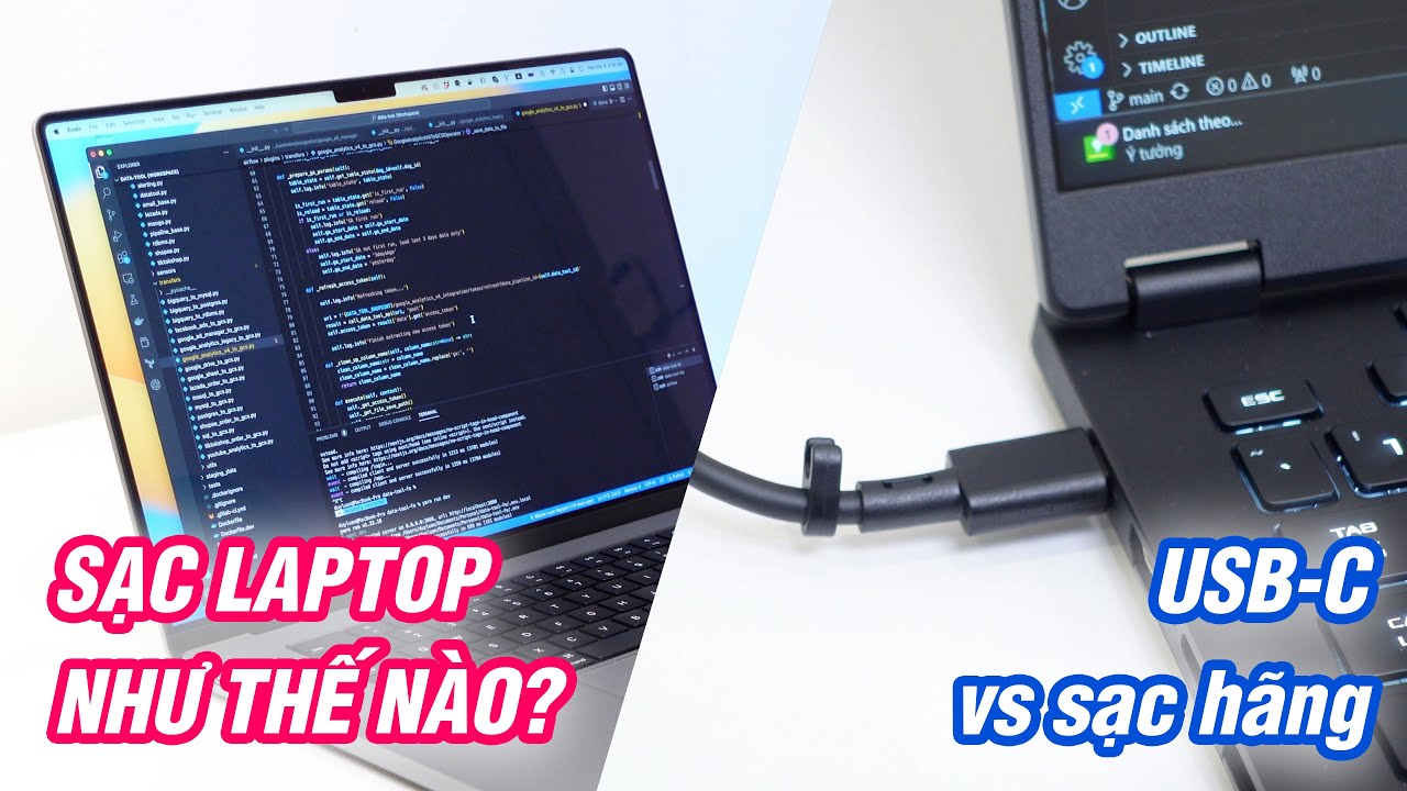 Dùng pin laptop như thế nào? Sạc USB-C và sạc hãng, khi nào dùng cái nào?
