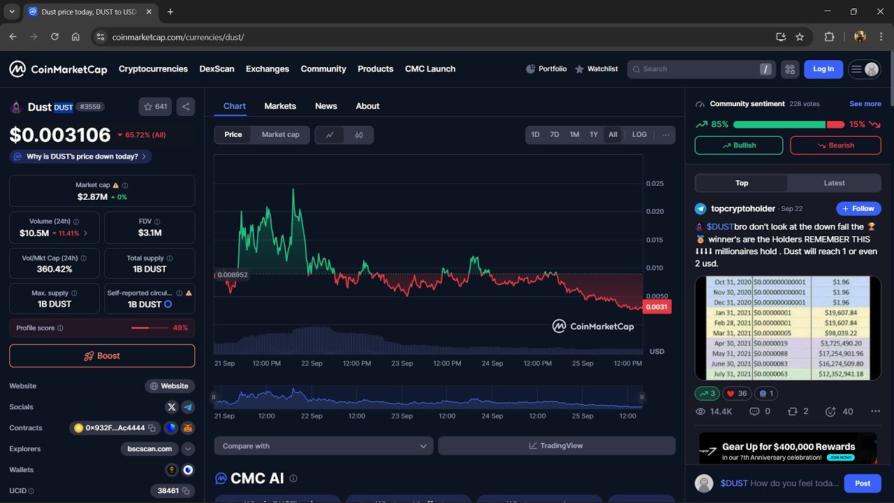 Является ли токен Dust ($DUST) законным или это мошенничество?